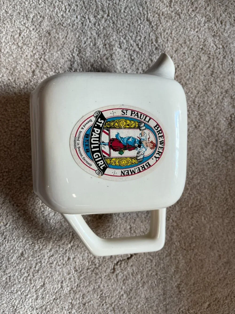 Vintage St Pauli Girl Beer Pitcher